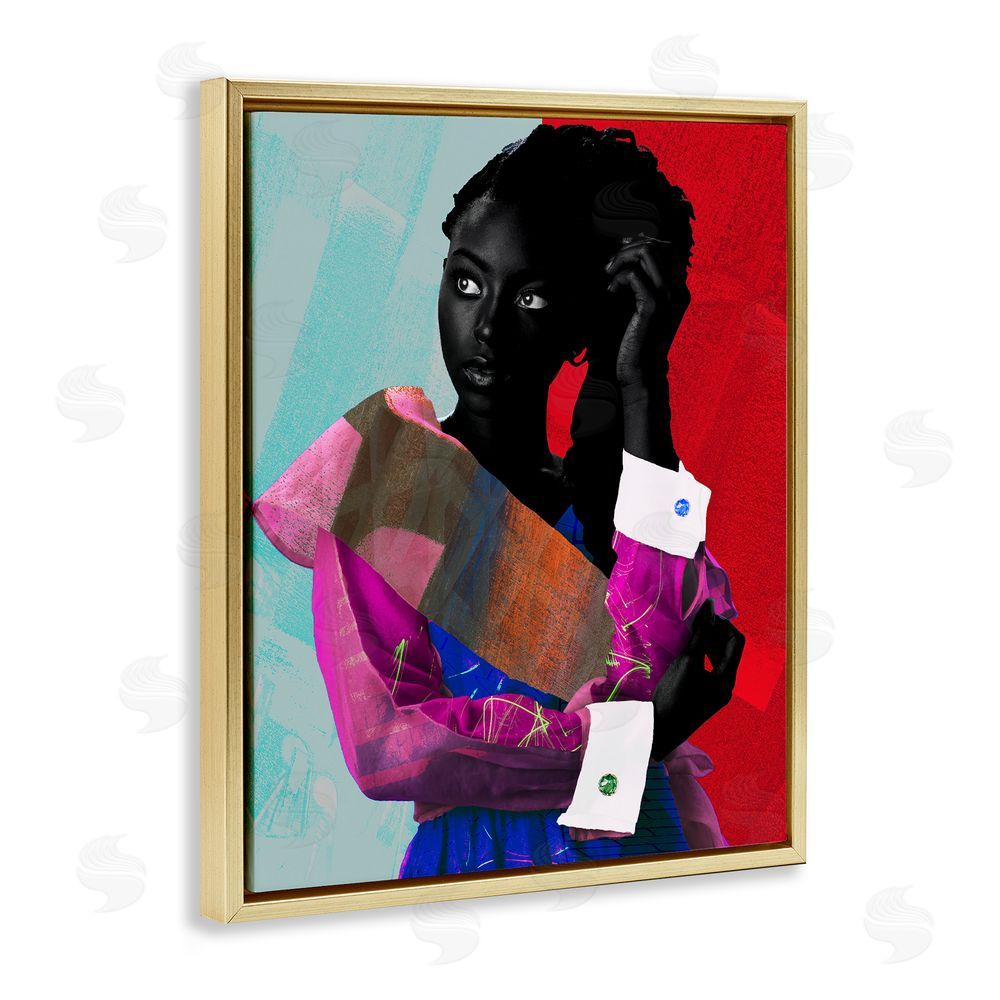 NUMA Art New York Fashion Style Gold Floating Frame Canvas Wall Art Print