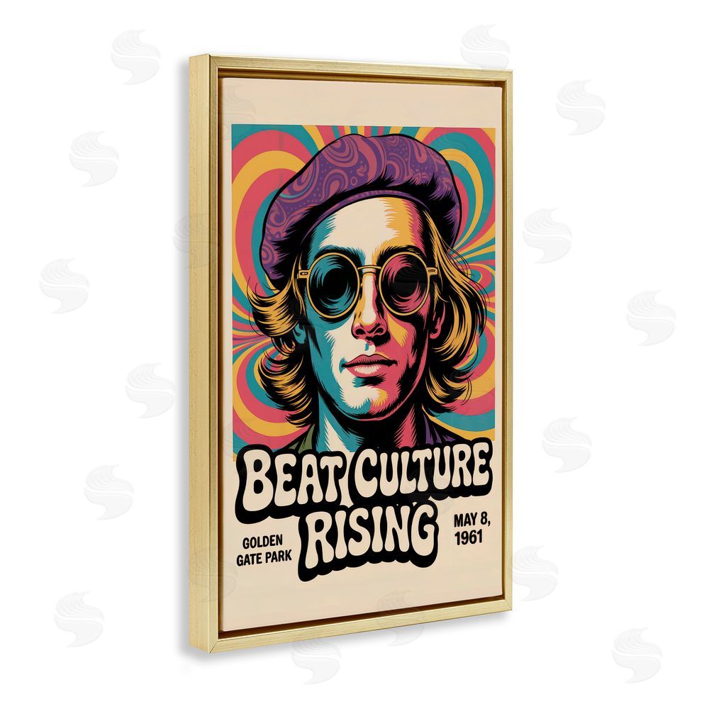 Andreas Magnusson Beat Culture Rising Poster Gold Floating Frame Canvas Wall Art Print