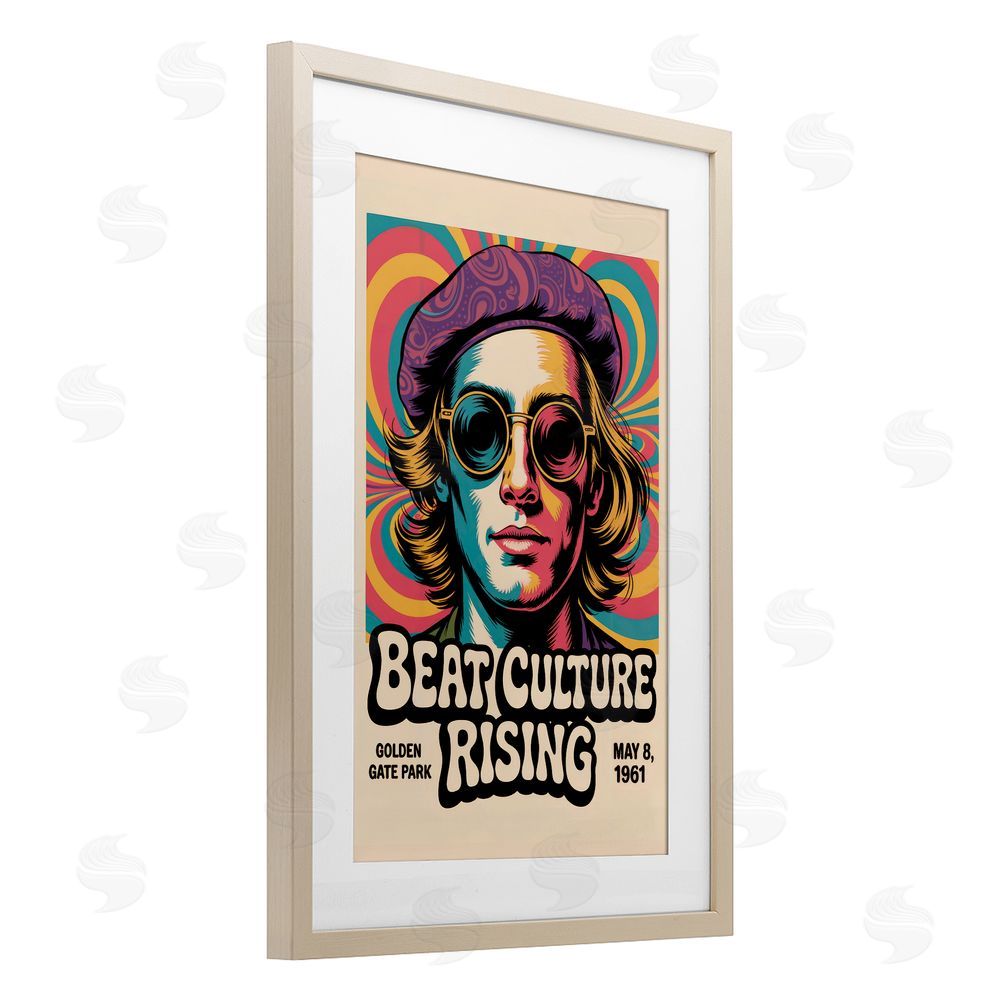 Andreas Magnusson Beat Culture Rising Poster Birch Framed Print Under Glass Wall Art