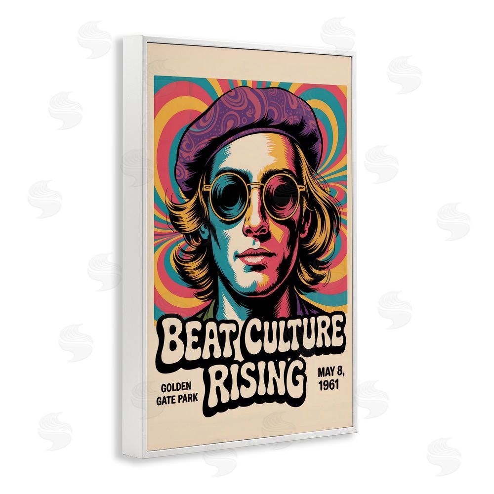 Andreas Magnusson Beat Culture Rising Poster White Framed Giclee Wall Art Print