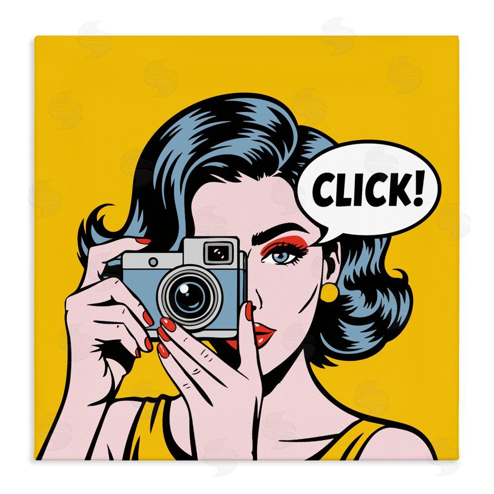 Andreas Magnusson Click Retro Photographer Stretched Canvas Wall Art Print