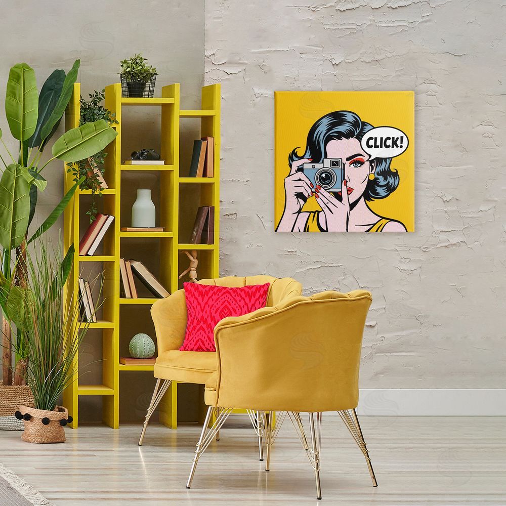 Andreas Magnusson Click Retro Photographer Stretched Canvas Wall Art in Room
