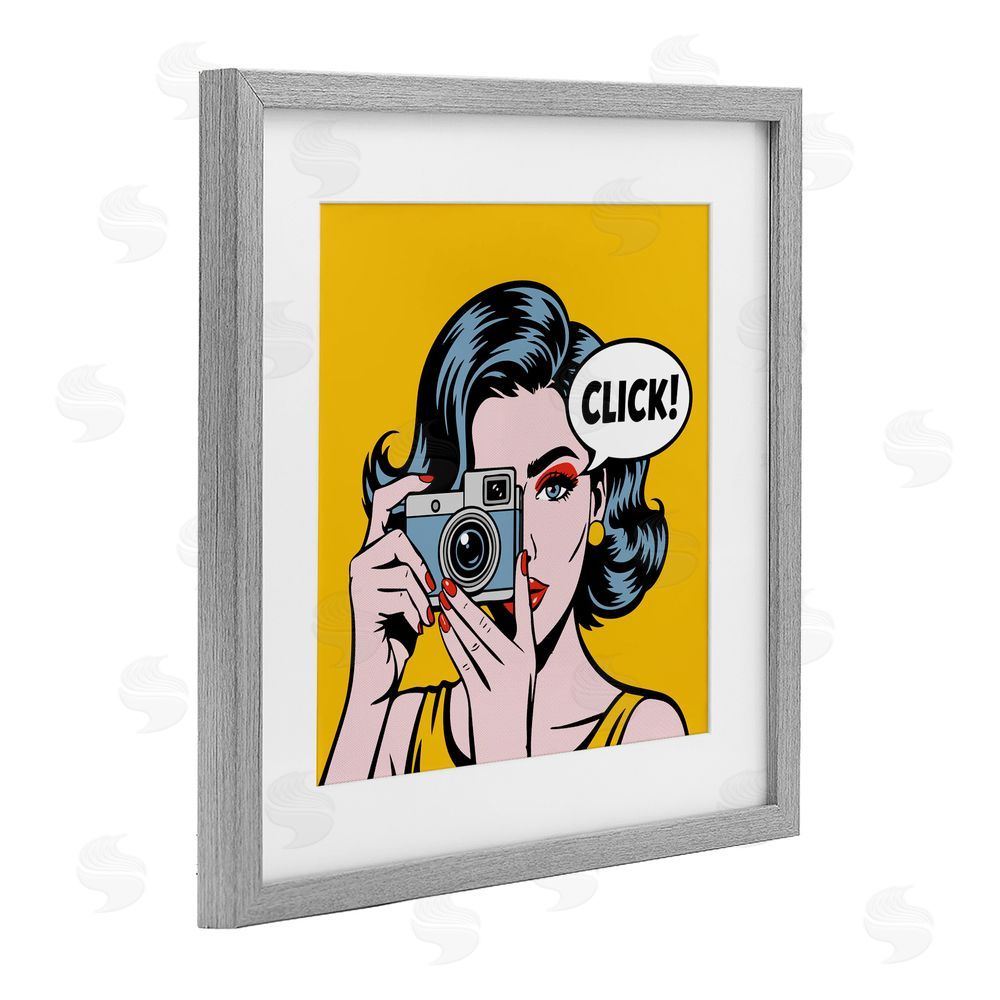Andreas Magnusson Click Retro Photographer Gray Framed Print Under Glass Wall Art