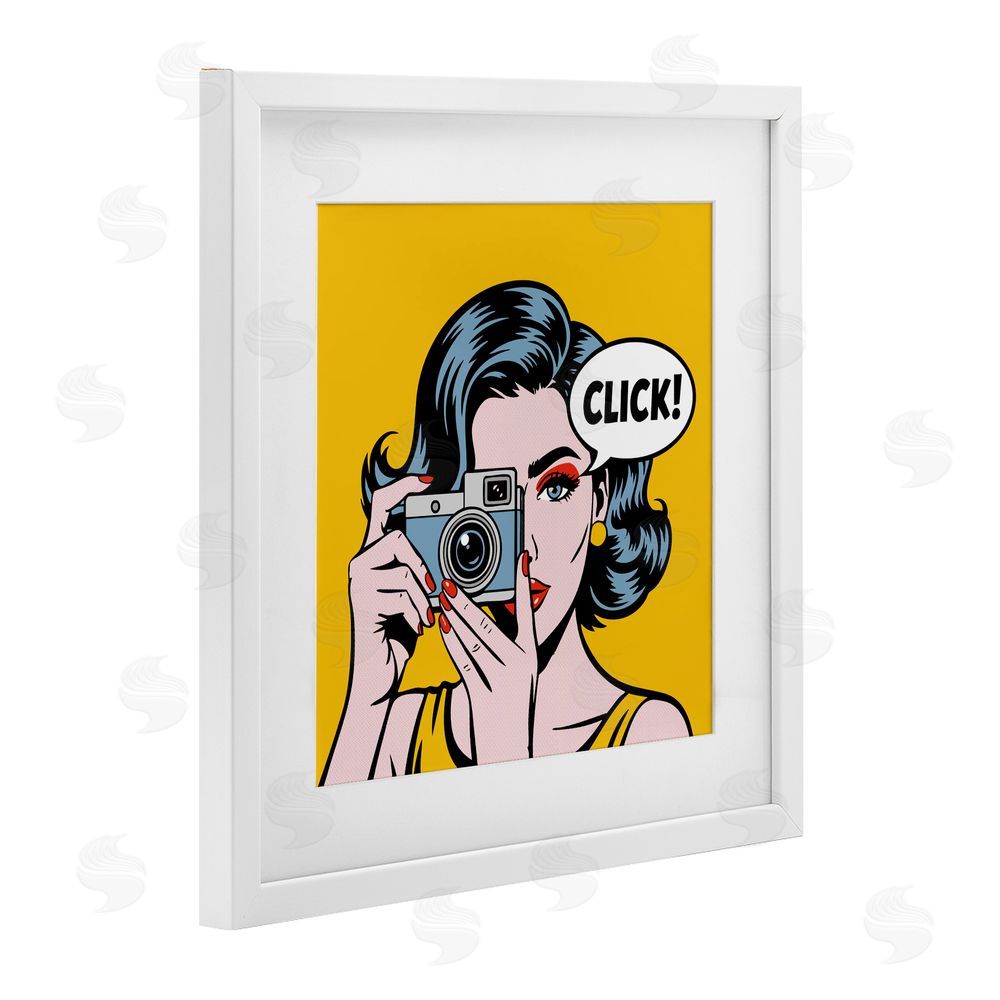 Andreas Magnusson Click Retro Photographer White Framed Print Under Glass Wall Art
