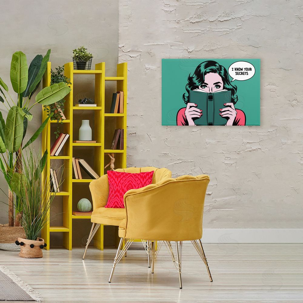 Andreas Magnusson Know Your Secrets Stretched Canvas Wall Art in Room