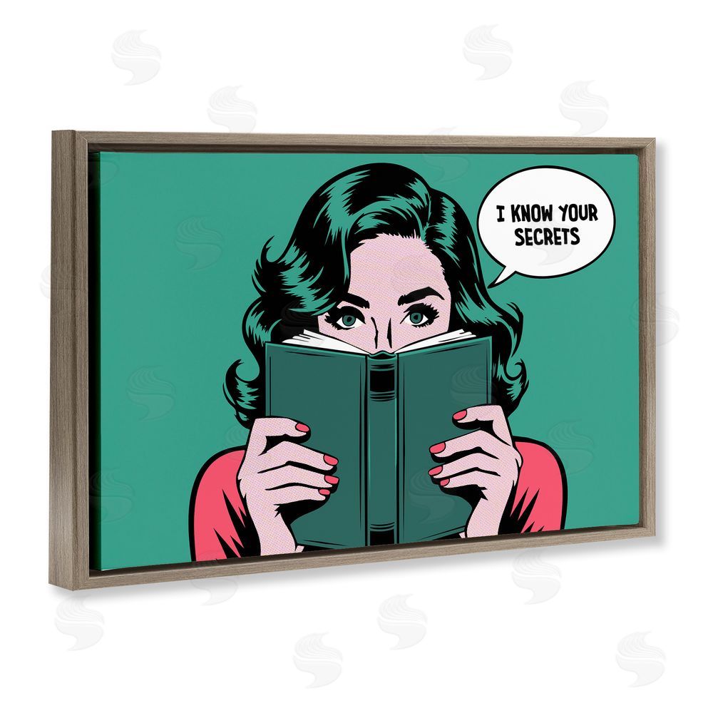 Andreas Magnusson Know Your Secrets Brown Floating Frame Canvas Wall Art Print