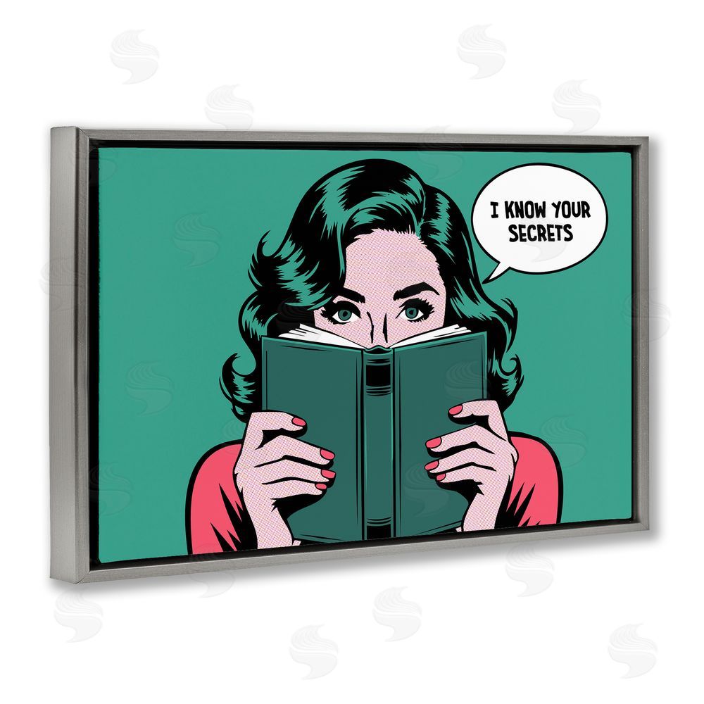 Andreas Magnusson Know Your Secrets Gray Floating Frame Canvas Wall Art Print