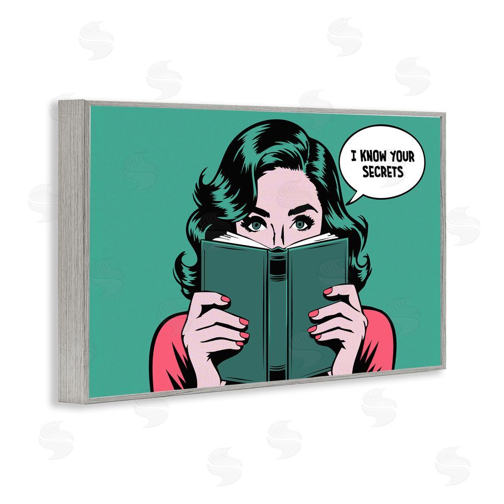 Andreas Magnusson Know Your Secrets Gray Framed Giclee Wall Art Print