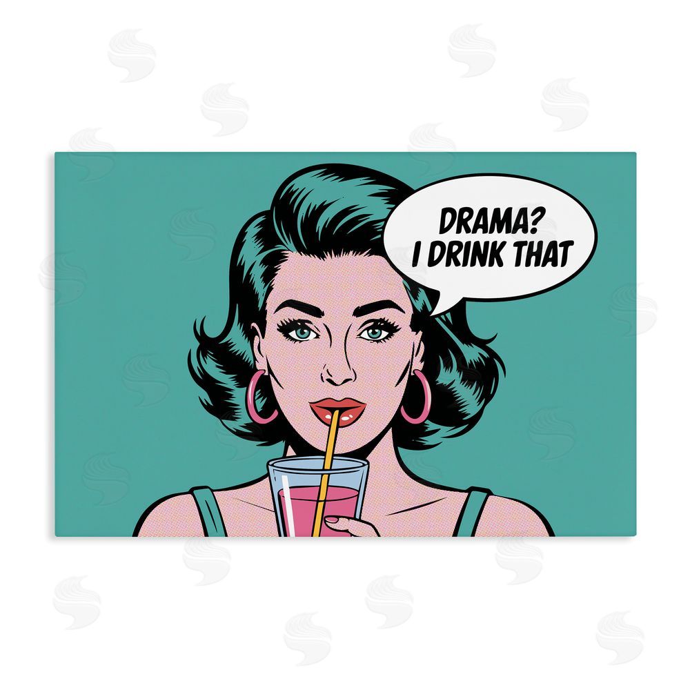 Andreas Magnusson Drama I Drink That Stretched Canvas Wall Art