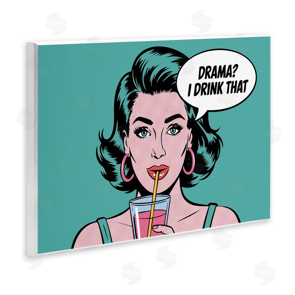 Andreas Magnusson Drama I Drink That Wooden Wall Plaque Art Print