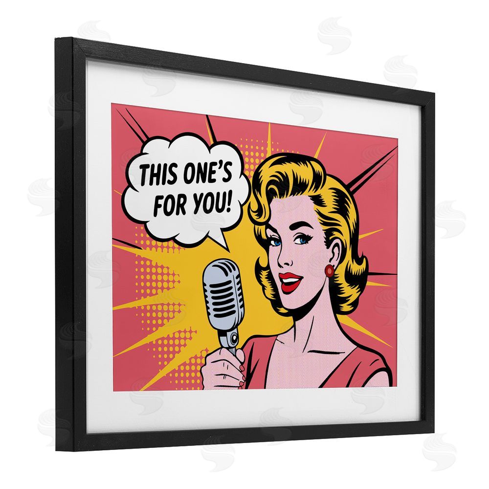 Andreas Magnusson This One's For You Black Framed Print Under Glass Wall Art