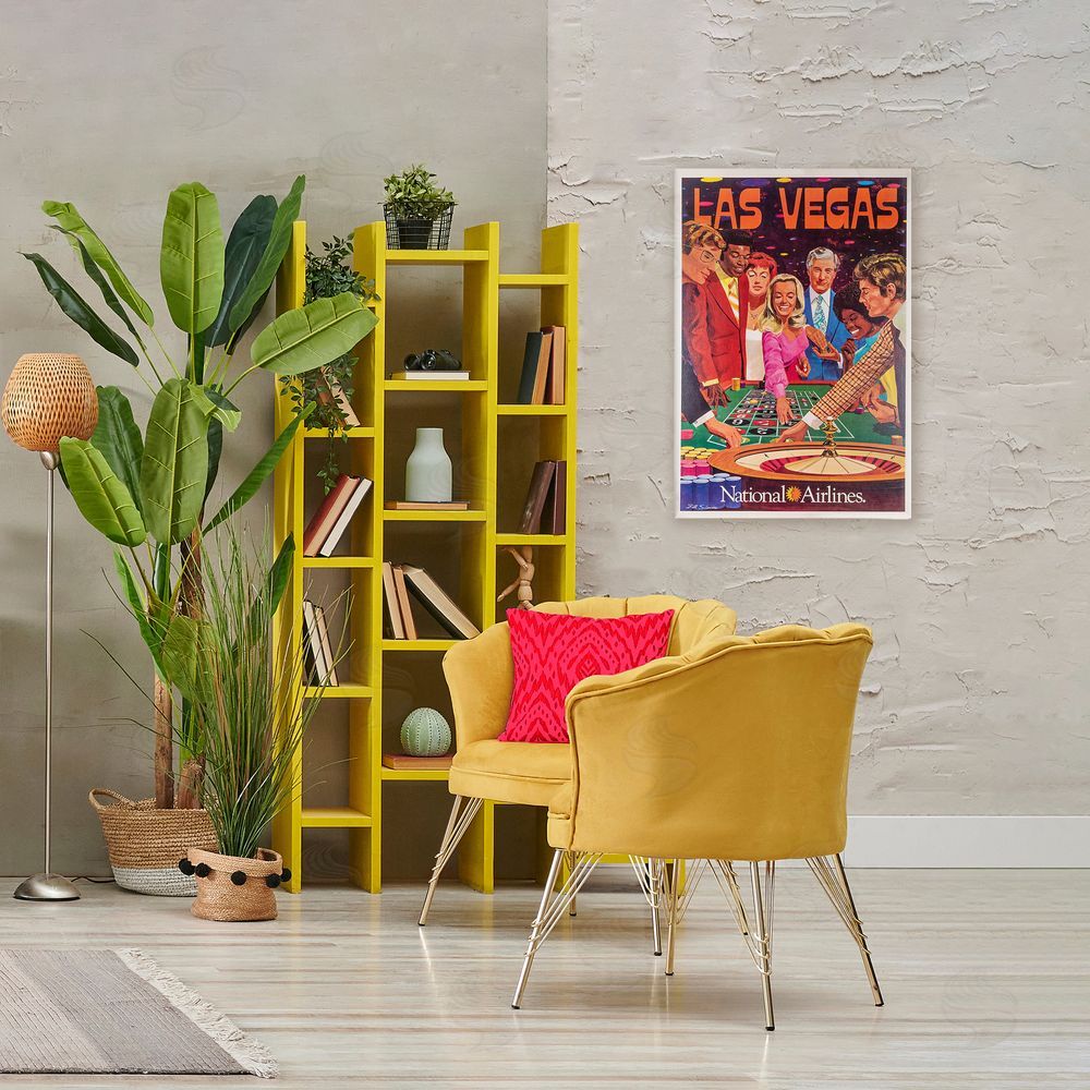 Vintage Posters Vintage Las Vegas Casino Stretched Canvas Wall Art Print in Room