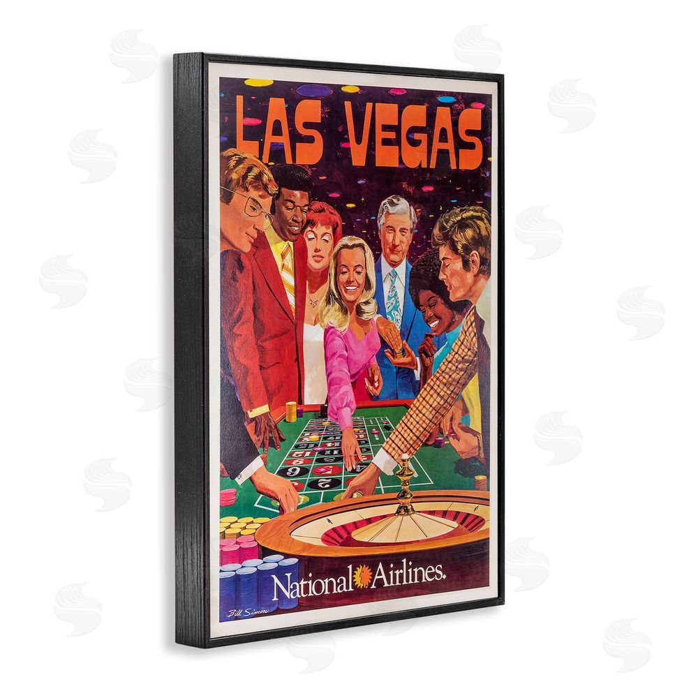 Vintage Posters Vintage Las Vegas Casino Black Framed Giclee Wall Art Print