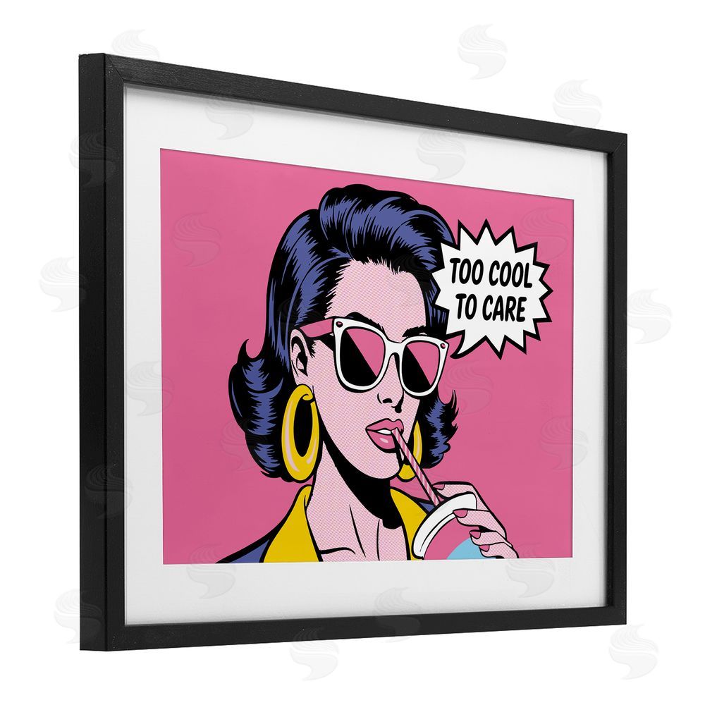 Andreas Magnusson Too Cool To Care Iconic Black Framed Print Under Glass Wall Art