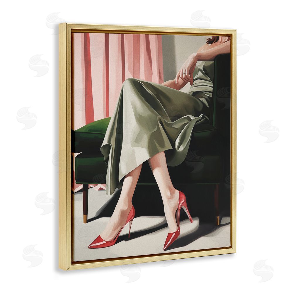 Andreas Magnusson Waiting For The Guests Gold Floating Frame Canvas Wall Art Print