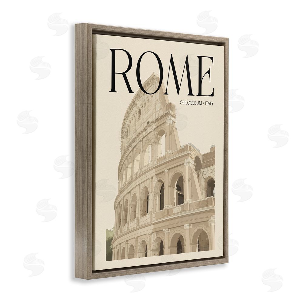 Andreas Magnusson Vintage Rome Colosseum Brown Floating Frame Canvas Wall Art Print