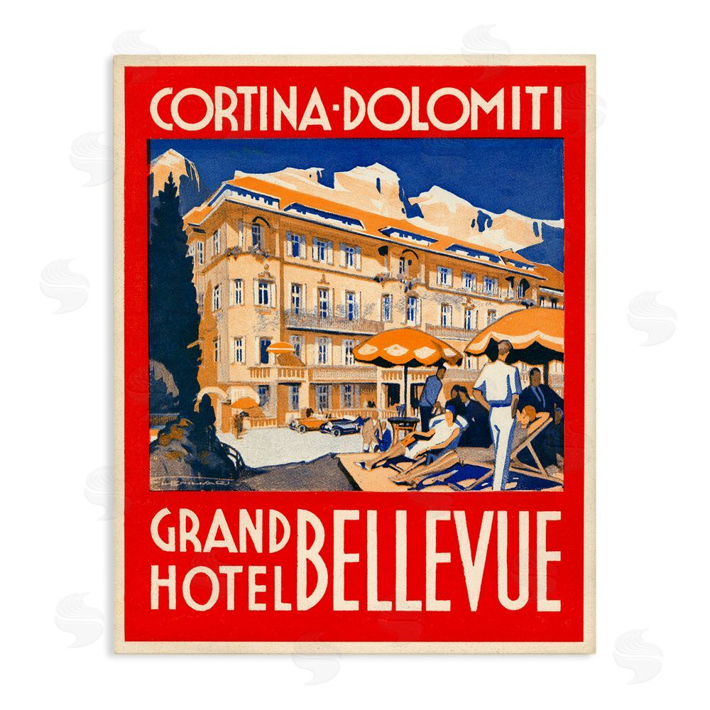 Print Collection Grand Hotel Bellevue Vintage Stretched Canvas Wall Art Print