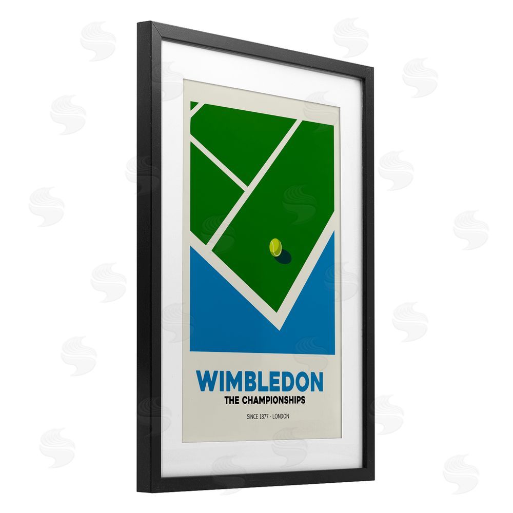 Andreas Magnusson Wimbledon Tennis Court Black Framed Print Under Glass Wall Art