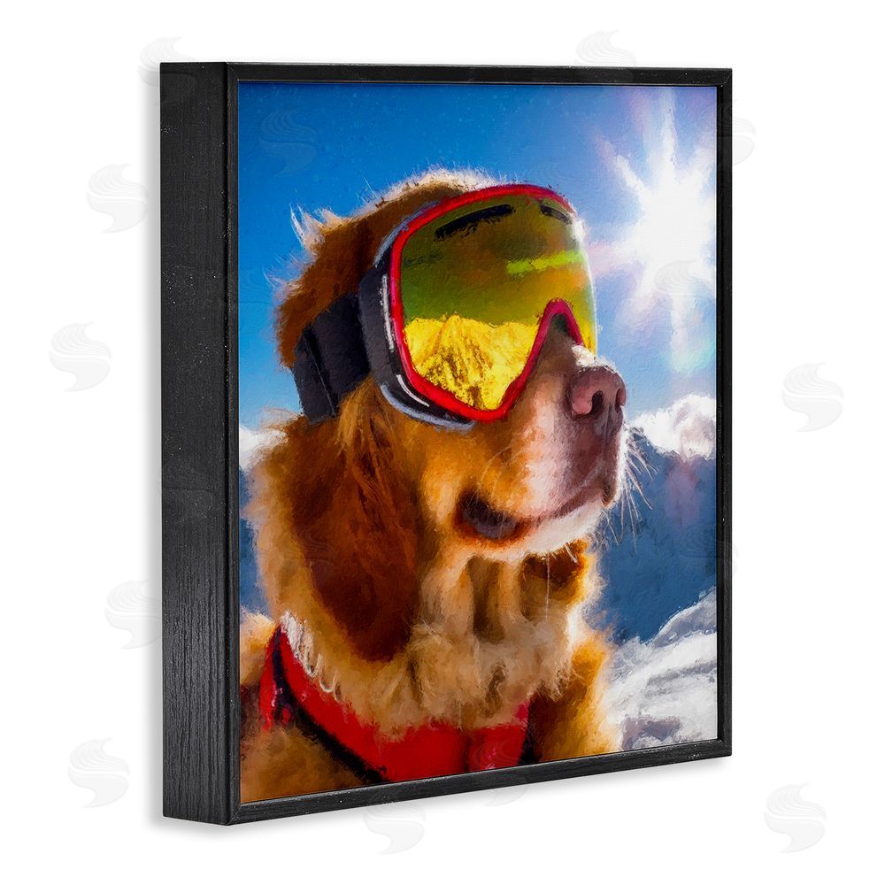 Sean Parnell Ski Goggles Retriever Black Framed Giclee Wall Art Print