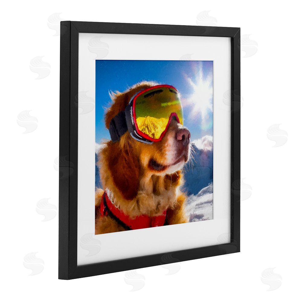 Sean Parnell Ski Goggles Retriever Black Framed Print Under Glass Wall Art