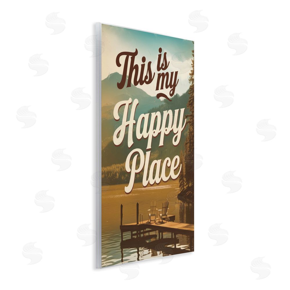 Andreas Magnusson Vintage My Happy Place Wooden Wall Plaque Art Print