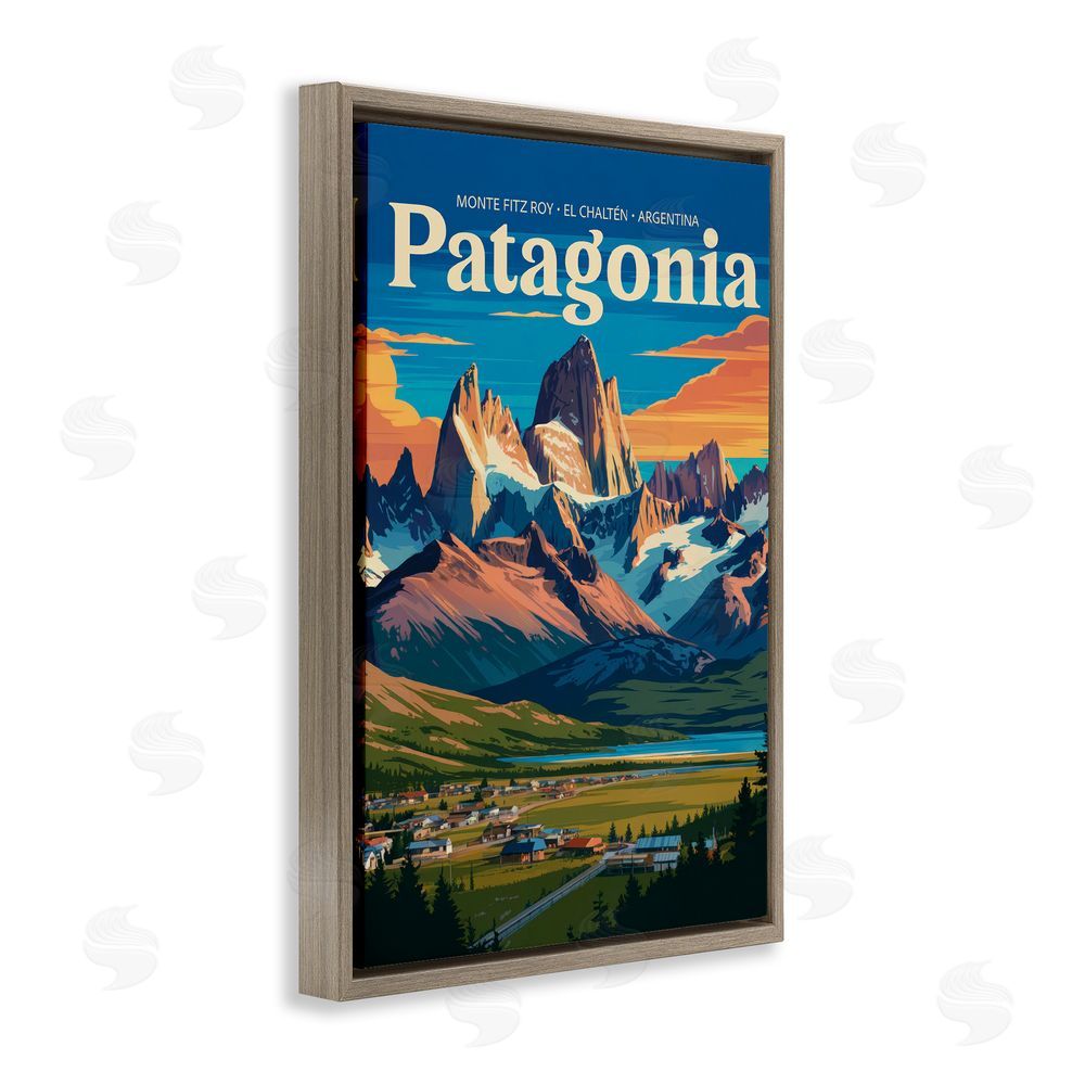 Andreas Magnusson Patagonia Valley Landscape Brown Floating Frame Canvas Wall Art Print