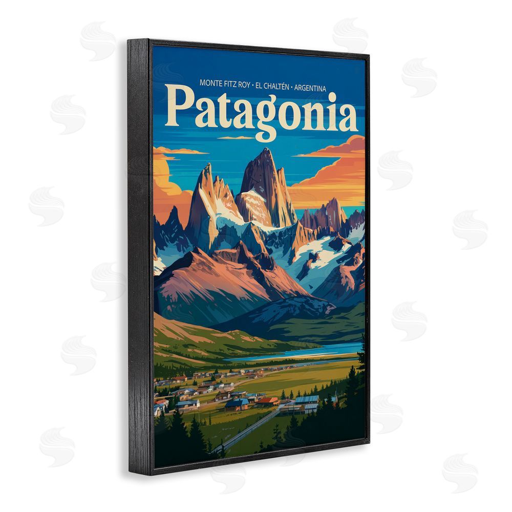 Andreas Magnusson Patagonia Valley Landscape Black Framed Giclee Wall Art Print