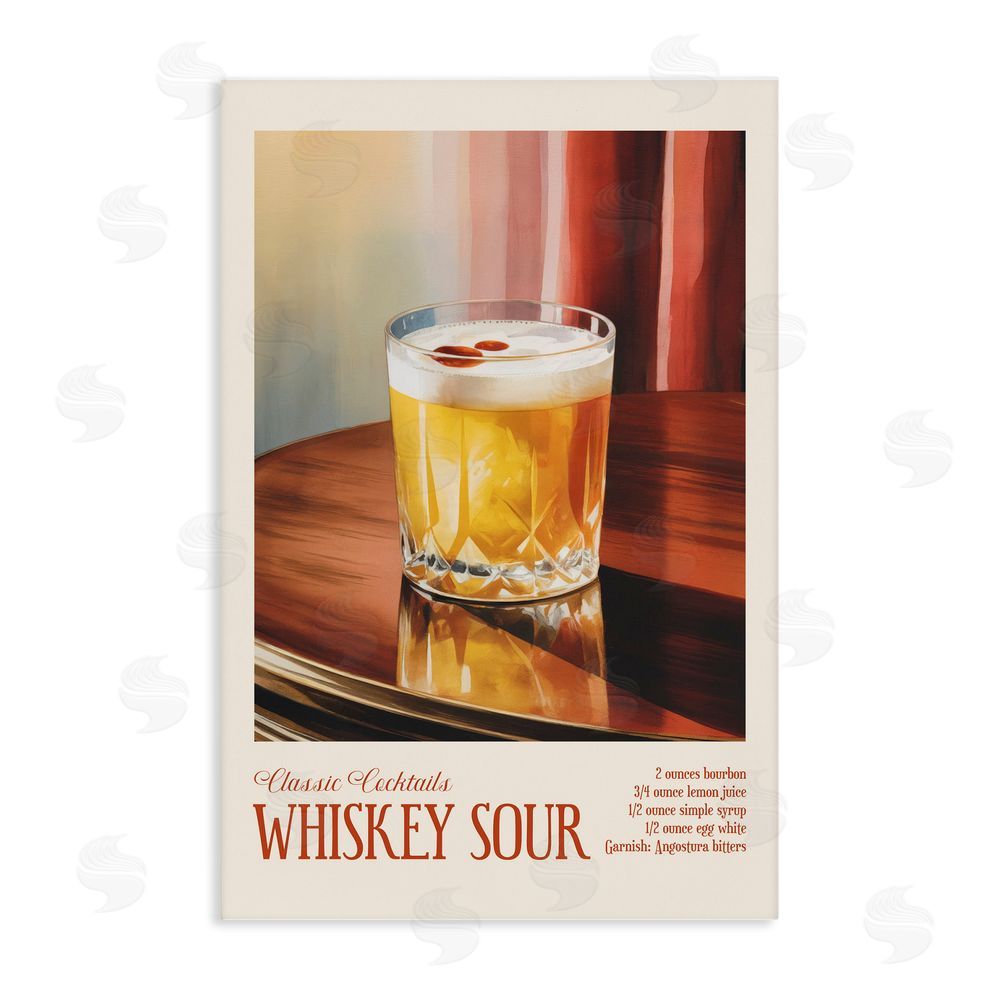 Andreas Magnusson Whiskey Sour on Table Stretched Canvas Wall Art Print