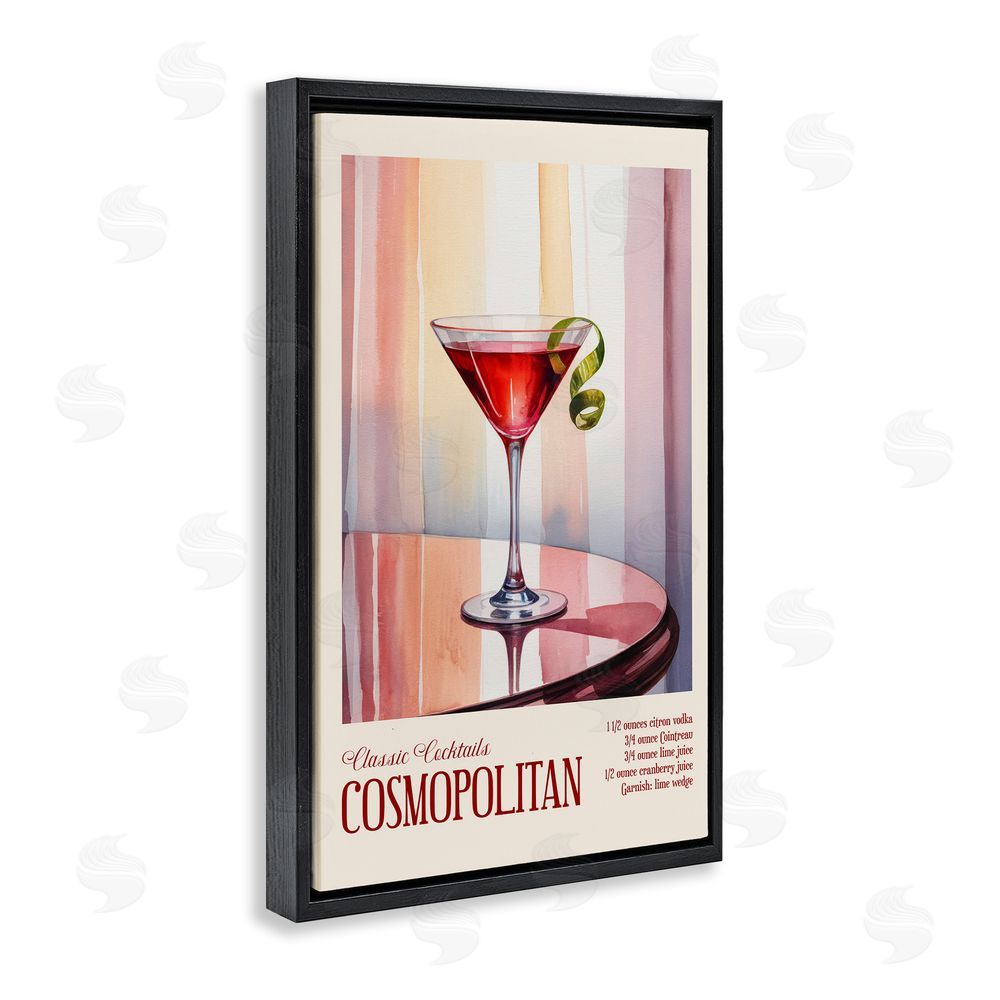 Andreas Magnusson Cosmopolitan on Reflective Table Black Floating Frame Canvas Wall Art Print
