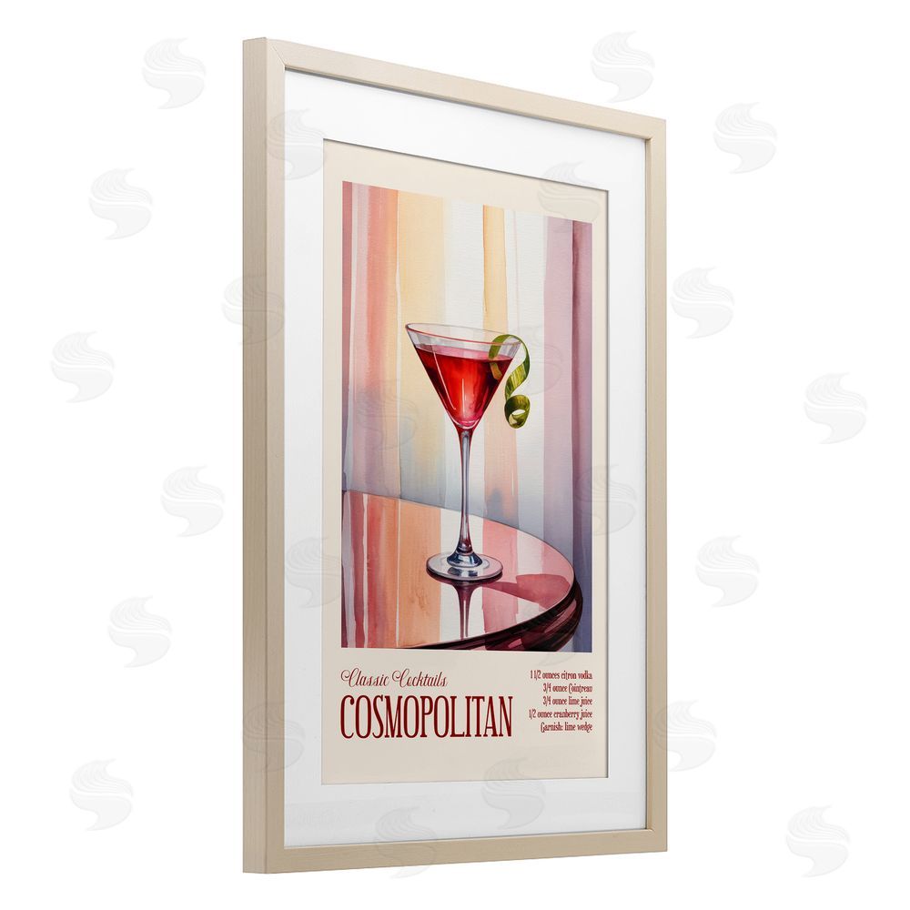 Andreas Magnusson Cosmopolitan on Reflective Table Birch Framed Print Under Glass Wall Art