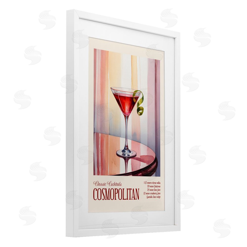 Andreas Magnusson Cosmopolitan on Reflective Table White Framed Print Under Glass Wall Art