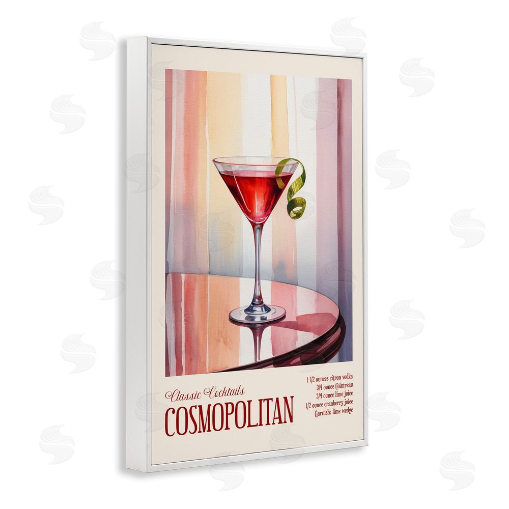 Andreas Magnusson Cosmopolitan on Reflective Table White Framed Giclee Wall Art Print