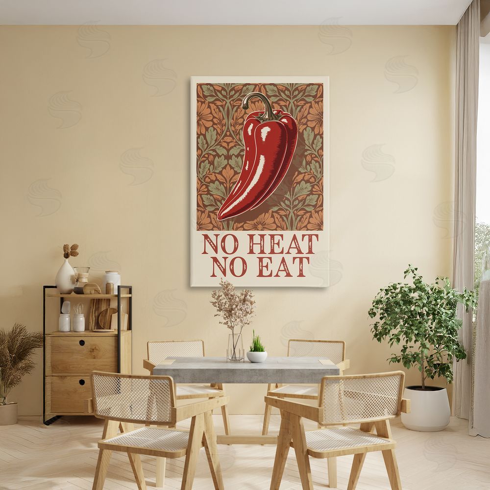Andreas Magnusson No Heat or Eat Pepper Stretched Canvas Wall Art Print in Room