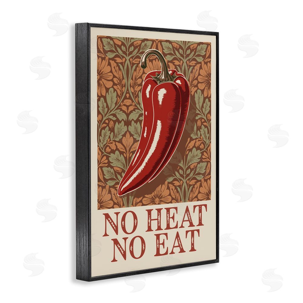 Andreas Magnusson No Heat or Eat Pepper Black Framed Giclee Wall Art Print