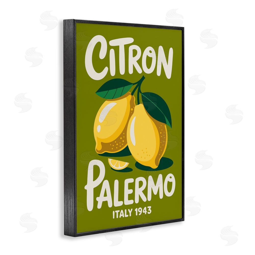 Andreas Magnusson Citron Palermo Lemons Black Framed Giclee Wall Art Print