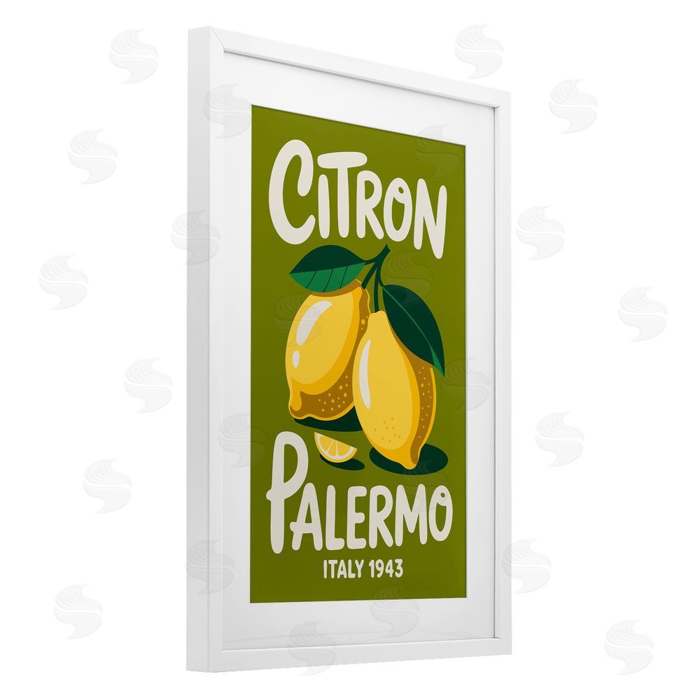 Andreas Magnusson Citron Palermo Lemons White Framed Print Under Glass Wall Art