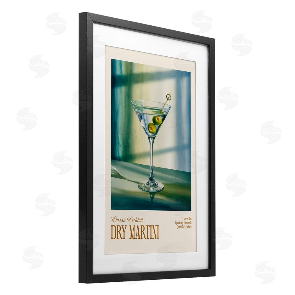 Andreas Magnusson Dry Martini on Surface Black Framed Print Under Glass with Mat Wall Art