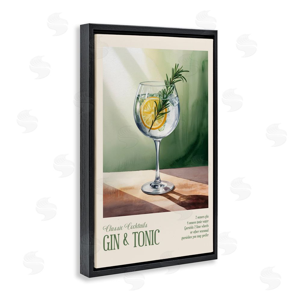 Andreas Magnusson Gin & Tonic Sun Rays Black Floating Frame Canvas Wall Art