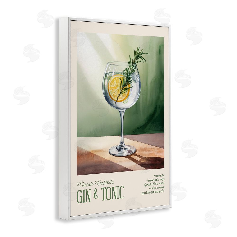 Andreas Magnusson Gin & Tonic Sun Rays White Framed Giclee Wall Art Print