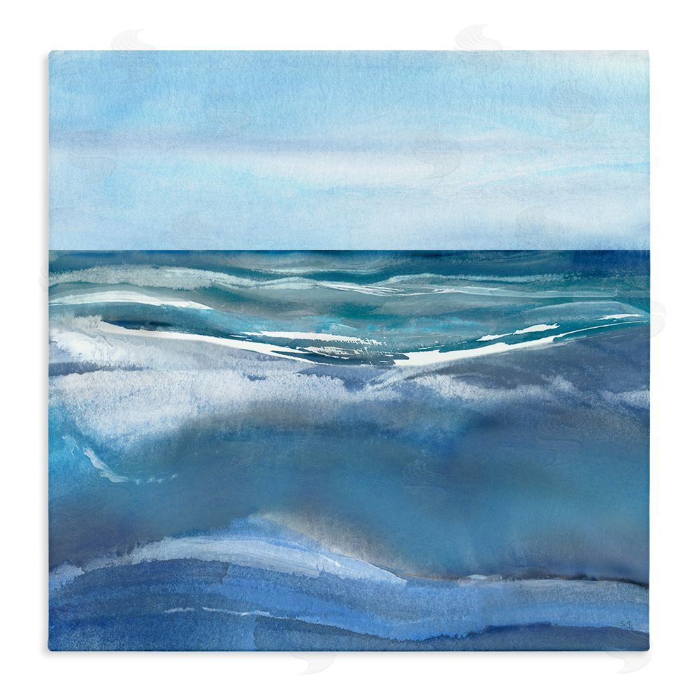 Susan Jill Calm Seas under Soft Sky Stretched Canvas Wall Art Print