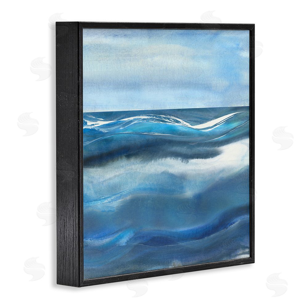 Susan Jill Calm Expanse of Ocean Waves Black Framed Giclee Wall Art Print