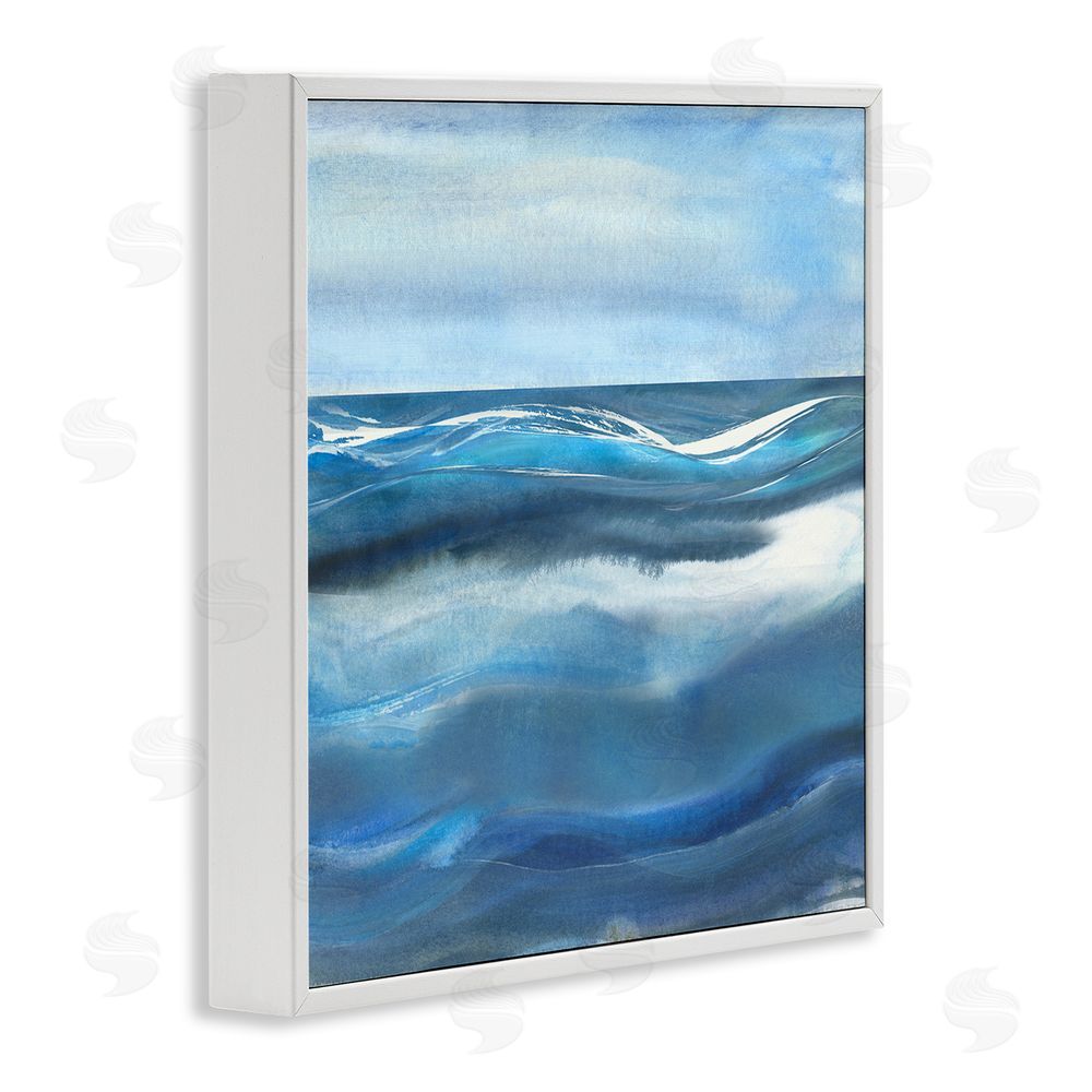 Susan Jill Calm Expanse of Ocean Waves White Framed Giclee Wall Art Print