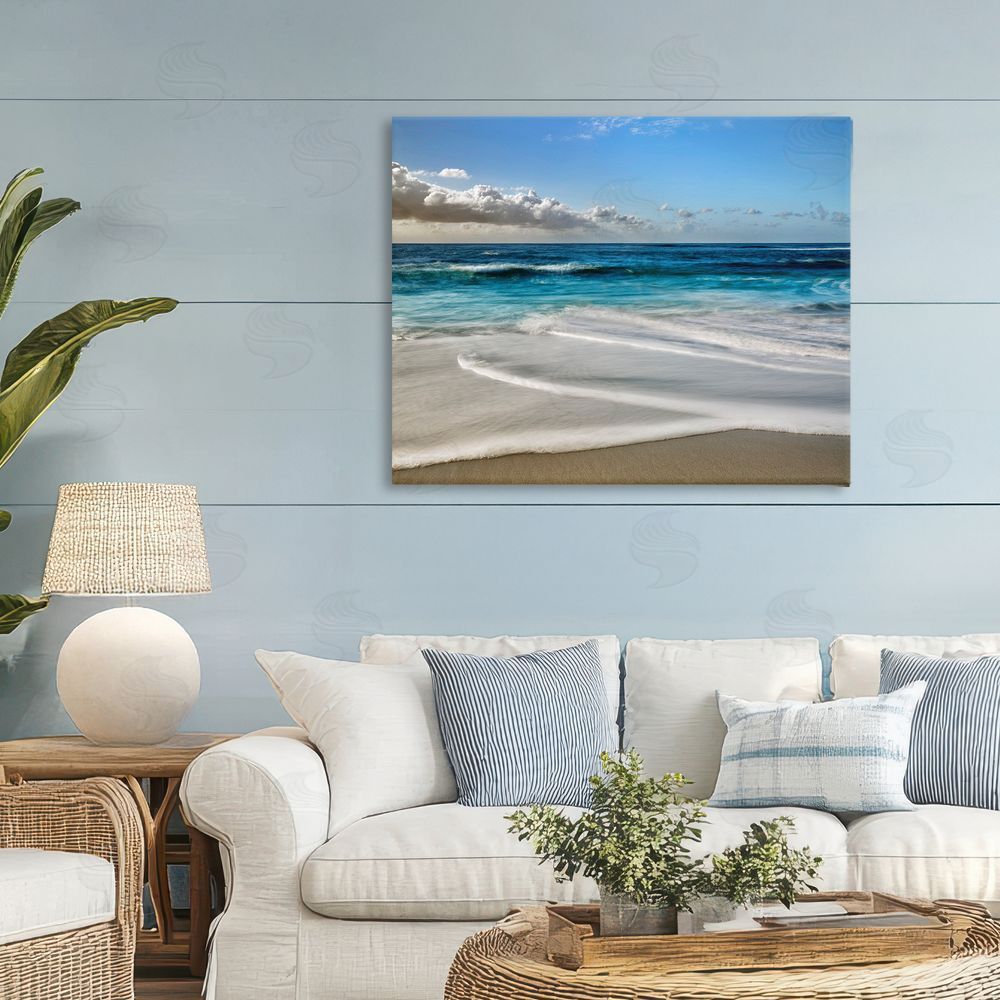 Superstock Morning Foam on Shore Stretched Canvas Wall Art in Room