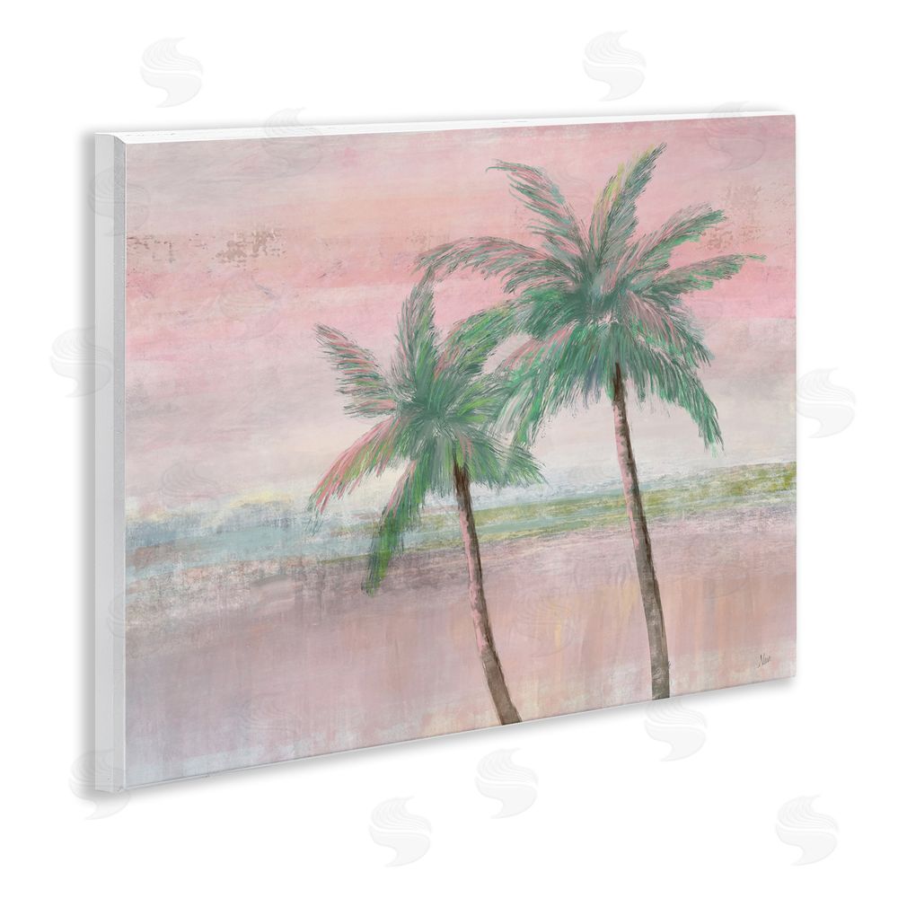 Nan Sunset Palms at Dusk Wooden Wall Plaque Art Print