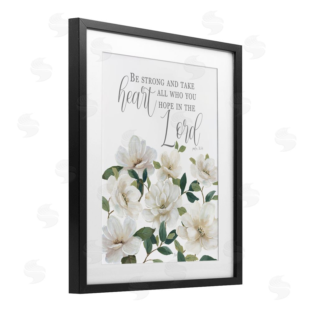 Nan Be Strong And Take Heart Black Framed Print Under Glass Wall Art