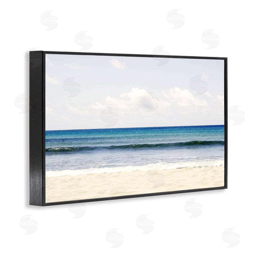 Gemma Bardot Summer Seaside Escape Black Framed Giclee Wall Art Print
