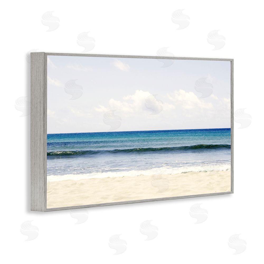 Gemma Bardot Summer Seaside Escape Gray Framed Giclee Wall Art Print