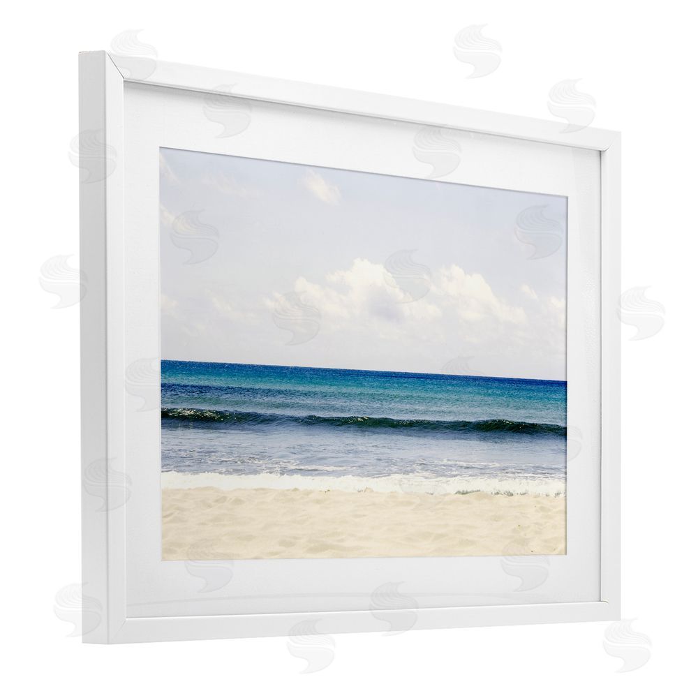 Gemma Bardot Summer Seaside Escape White Framed Print Under Glass Wall Art