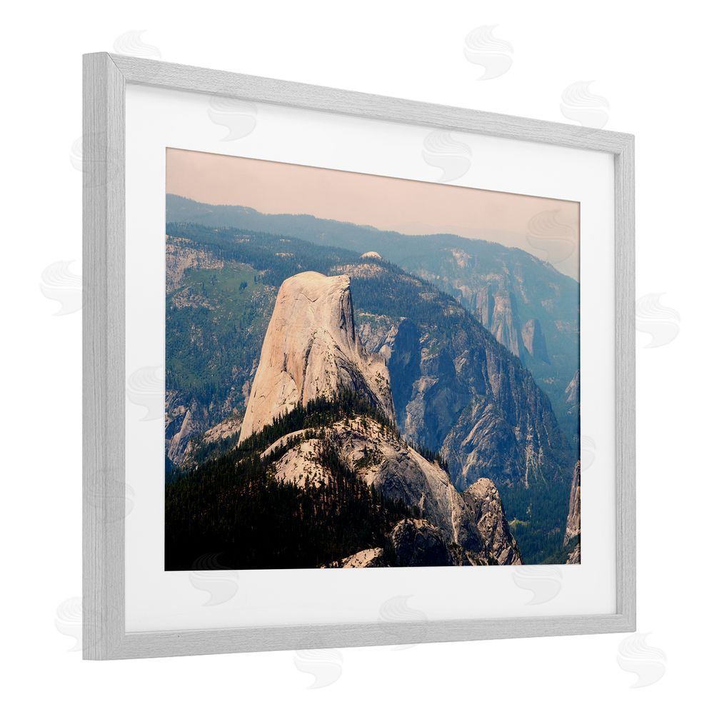Gemma Bardot Granite Monolith Above Forest Gray Framed Print Under Glass Wall Art