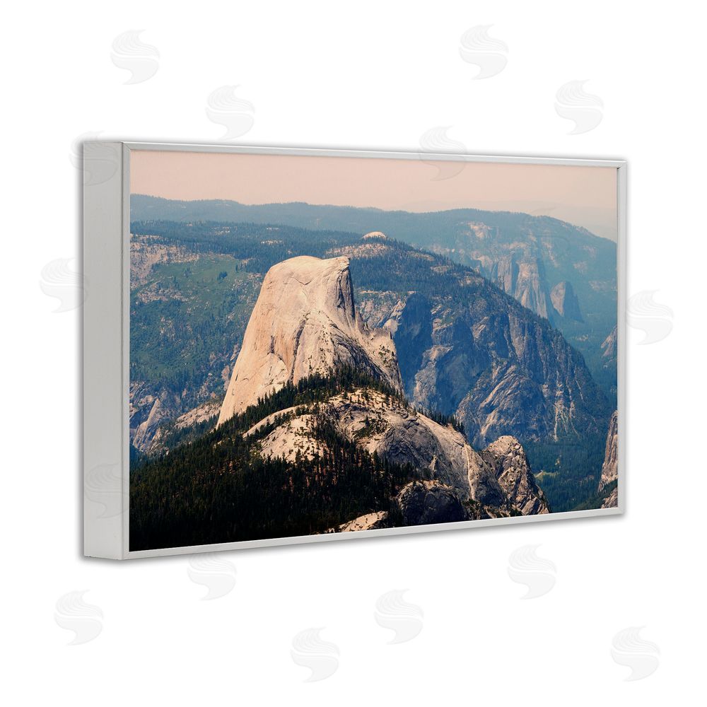 Gemma Bardot Granite Monolith Above Forest White Framed Giclee Wall Art Print